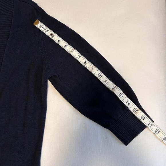 Navy Cropped-Sleeve Cardigan XS - Picture 4 of 6